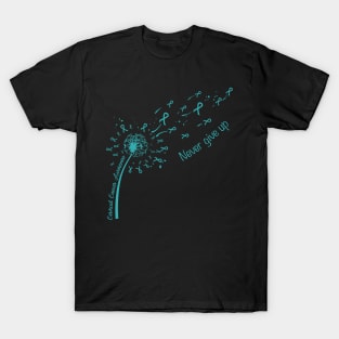 Cervical Cancer Awareness Never give up T-Shirt